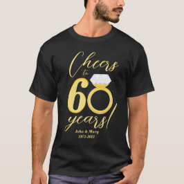 60周年記念応援から60年ダイヤモンド結婚まで Tシャツ