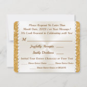 60周年記念招待状、RSVP(メニュー付き) 招待状 (裏面)