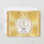 60周年記念招待状、RSVP(メニュー付き) 招待状 (正面)