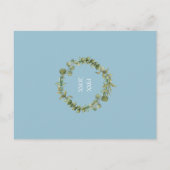 60周年記念日 保存日付 緑豊かな花 ポストカード (裏面)