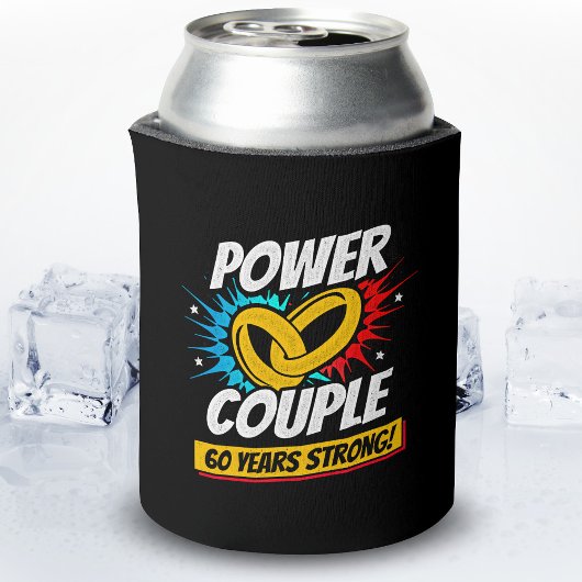 60周年記念結婚したカップル60年 缶クーラー