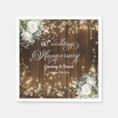 60周年記念結婚のストリングラ素朴イト スタンダードカクテルナプキン (正面)