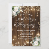 60周年記念結婚のストリングラ素朴イト 招待状 (正面)