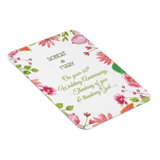 60周年記念結婚の花 マグネット (右側)