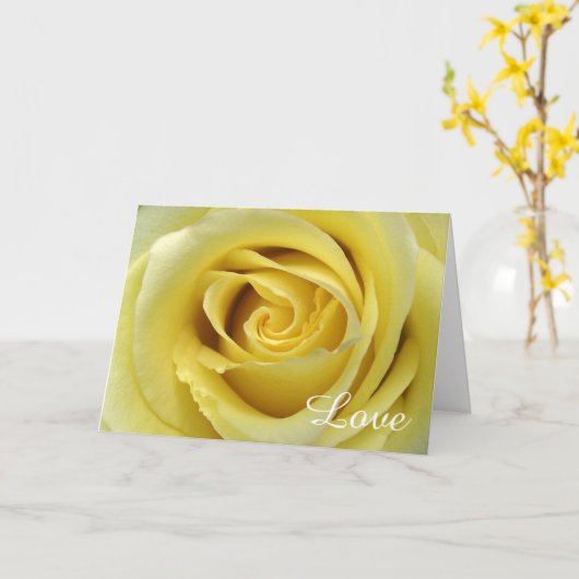 60周年記念結婚イエローローズラブ カード (黄色い花)
