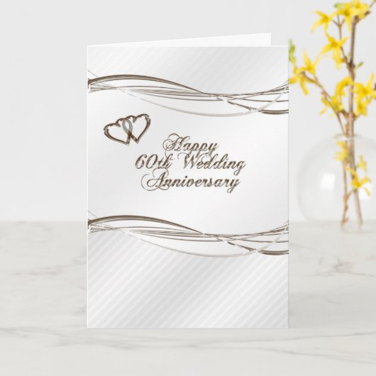 60周年記念結婚グリーティングカード カード (黄色い花)