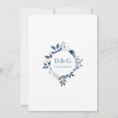 60周年記念結婚グリーンリーフローラモノグラム 招待状 (裏面)