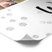 60周年記念結婚シルバー写真ウェルカムサイン ポスター (角)