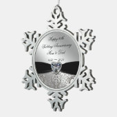 60周年記念結婚スノーフレークオーナメント スノーフレークピューターオーナメント (右)