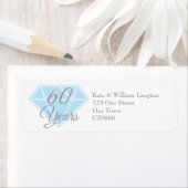 60周年記念結婚ダイヤモンドお祝い ラベル (インサイチュ)