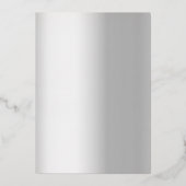 60周年記念結婚ダイヤモンドシルバー花模様 箔招待状 (裏面)