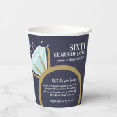 60周年記念結婚ダイヤモンドリングおもしろい事実 紙コップ (裏面)