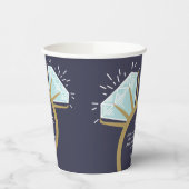 60周年記念結婚ダイヤモンドリングおもしろい事実 紙コップ (左)