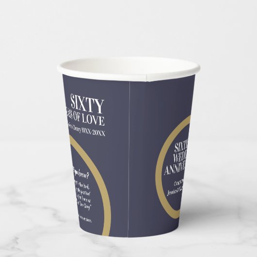 60周年記念結婚ダイヤモンドリングおもしろい事実 紙コップ (右)