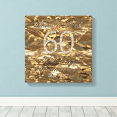 60周年記念結婚ダイヤモンド結婚の両親 キャンバスプリント (インサイチュ (ウッドフロア))