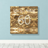 60周年記念結婚ダイヤモンド結婚の両親 キャンバスプリント (インサイチュ (ウッドフロア))