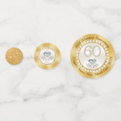 60周年記念結婚テーブル装飾アイディア コンフェッティ (正面)