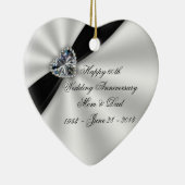 60周年記念結婚ハートオーナメント セラミックオーナメント (右)