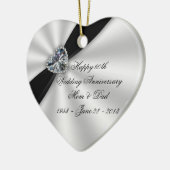 60周年記念結婚ハートオーナメント セラミックオーナメント (左)