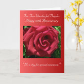 60周年記念結婚レッドローズ カード (黄色い花)