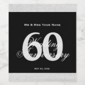 60周年記念結婚ワインラカスタムベル ワインラベル (シングルラベル)