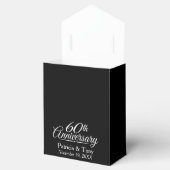 60周年記念結婚会 – カスタムBlack Thank You フェイバーボックス (オープン)