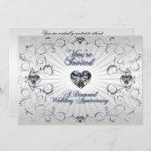 60周年記念結婚招待状カード 招待状 (正面/裏面)