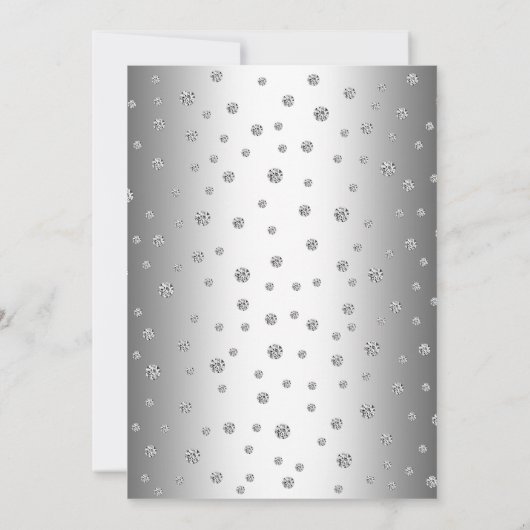 60周年記念結婚招待状 – シルバーホワイト 招待状 (裏面)