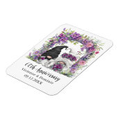 60周年記念結婚格言パープルフローラ マグネット (左側)