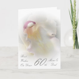 60周年記念結婚母とパパホワイトオーキッド カード