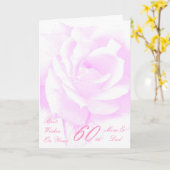 60周年記念結婚母とパパ紫バラ カード (黄色い花)
