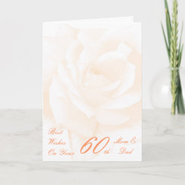 60周年記念結婚母・パパアイボリーバラ カード