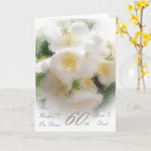 60周年記念結婚母・パパ白花 カード (黄色い花)