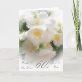 60周年記念結婚母・パパ白花 カード
