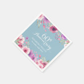 60周年記念結婚水カラーバラフローラ スタンダードカクテルナプキン (角)