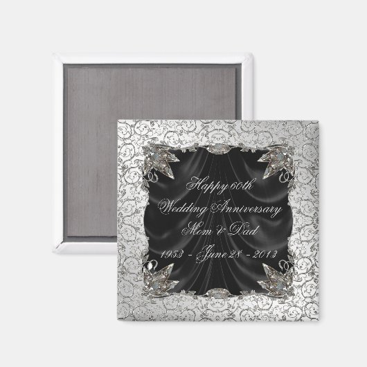 60周年記念結婚磁石 マグネット (正面/裏面)