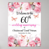 60周年記念結婚赤面バラ歓迎 ポスター (正面)