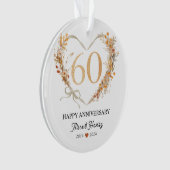 60周年記念結婚金ゴールド記念品 オーナメント (正面)