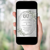 60周年記念結婚銀のグリーンダイヤモンド 招待状