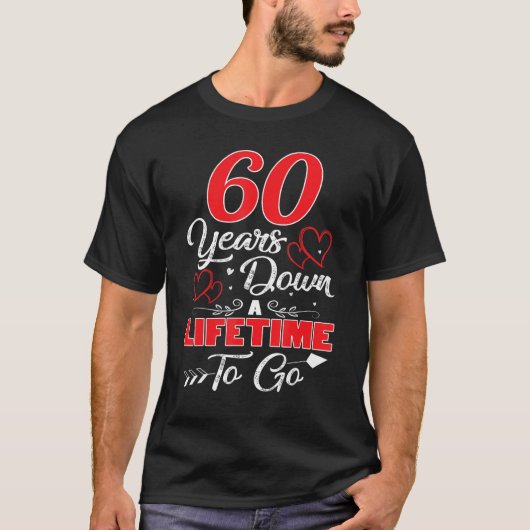 60周年記念結婚60年が生涯を終えた Tシャツ (正面)