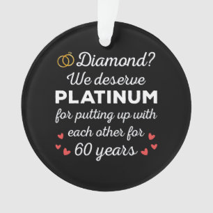 60周年記念結婚I – ダイヤモンドおもしろいカップル オーナメント
