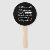 60周年記念結婚I – ダイヤモンドおもしろいカップル ハンドファン (正面)