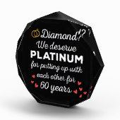 60周年記念結婚I – ダイヤモンドおもしろいカップル フォトブロック (右)
