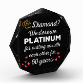 60周年記念結婚I – ダイヤモンドおもしろいカップル フォトブロック (左)
