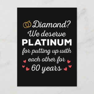 60周年記念結婚I – ダイヤモンドおもしろいカップル ポストカード