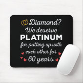 60周年記念結婚I – ダイヤモンドおもしろいカップル マウスパッド (マウス)