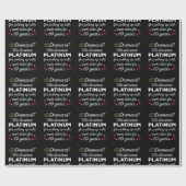 60周年記念結婚I – ダイヤモンドおもしろいカップル ラッピングペーパー (フラット)