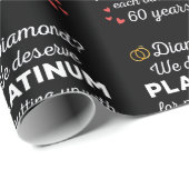 60周年記念結婚I – ダイヤモンドおもしろいカップル ラッピングペーパー (ロールコーナー)