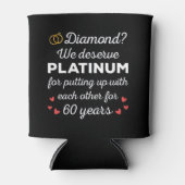 60周年記念結婚I – ダイヤモンドおもしろいカップル 缶クーラー (正面)