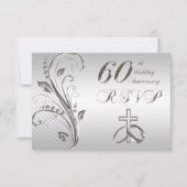 60周年記念結婚RSVPカード 出欠カード (正面)